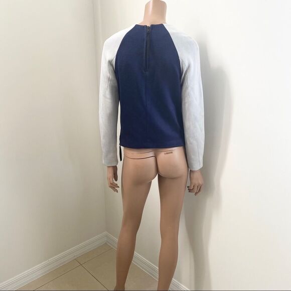 Rag & Bone blue gray color block long sleeves zip sweater XS - Picture 11 of 11